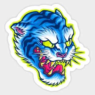 Japanese Blue Tiger Sticker